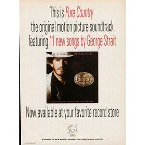 GEORGE STRAIT ORIGINAL MUSIC INDUSTRY PROMO TRADE AD – 8.5” x 11” – RARE